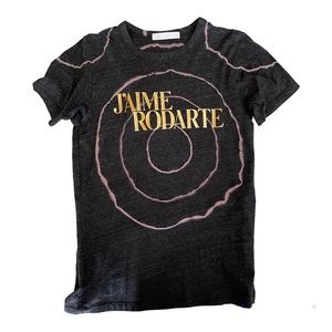 Rodarte charcoal j’amie print short sleeve shirt